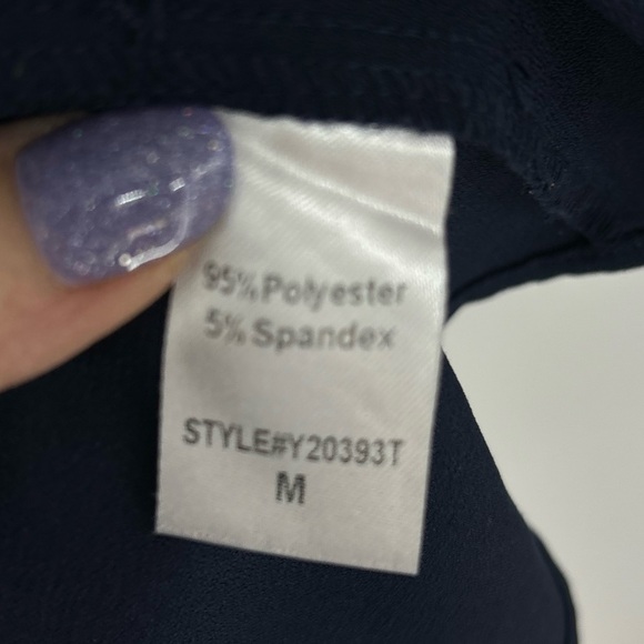 Tuckernuck Pomamder Place Kenzo Navy Crepe tiered long sleeve dress - Picture 5 of 8